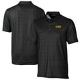 thumbnail image 1 of Men's Cutter & Buck  Black LSU Tigers Alumni Logo Pike Micro Floral Print Stretch Polo, 1 of 3