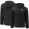 thumbnail image 1 of Men's Cutter & Buck Black Las Vegas Raiders  Evoke PrimaLoft Hybrid Eco Softshell Recycled Full-Zip Hooded Jacket, 1 of 3