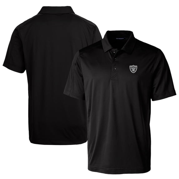 Men's Cutter & Buck Black Las Vegas Raiders Prospect Textured Stretch Big & Tall Polo