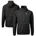 thumbnail image 1 of Men's Cutter & Buck Black Los Angeles Dodgers Charter Eco Recycled Half-Zip Anorak Jacket, 1 of 3