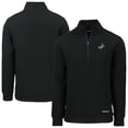 thumbnail image 1 of Men's Cutter & Buck Black Los Angeles Dodgers Roam Eco Quarter-Zip Jacket, 1 of 3