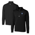 thumbnail image 1 of Men's Cutter & Buck Black Los Angeles Rams Throwback Logo Traverse Stretch Quarter-Zip Big & Tall Pullover Top, 1 of 3