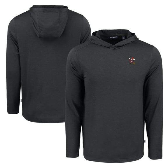 Men's Cutter & Buck Black Louisville Cardinals Coastline Epic Comfort Eco Recycled Long Sleeve Hoodie T-Shirt