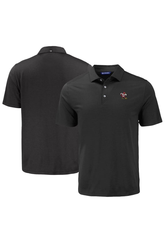 Men's Cutter & Buck Black Louisville Cardinals Coastline Epic Comfort Eco Recycled Polo