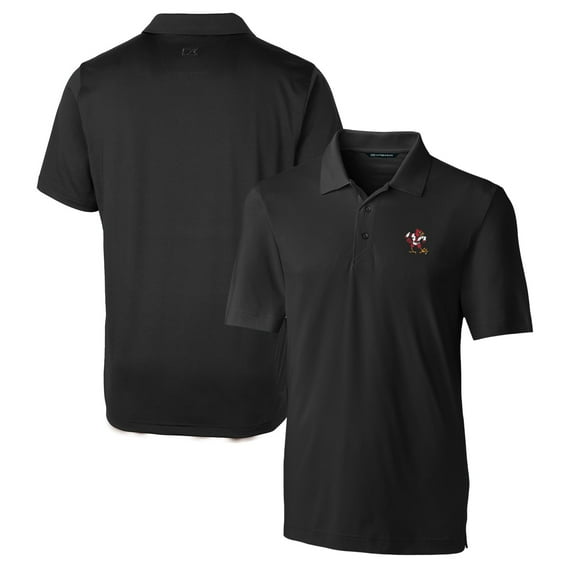 Men's Cutter & Buck Black Louisville Cardinals Forge Stretch Polo