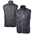 thumbnail image 1 of Men's-Cutter & Buck  Black Marshall Thundering Herd Rainier PrimaLoft Camo Full-Zip Puffer Vest, 1 of 3