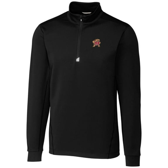Men's Cutter & Buck Black Maryland Terrapins Big & Tall Traverse Half-Zip Jacket