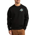 thumbnail image 1 of Men's Cutter & Buck Black Miami Dolphins Primary Logo Roam Recycled Raglan Pullover Sweatshirt, 1 of 2