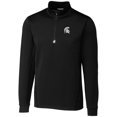 thumbnail image 1 of Men's Cutter & Buck Black Michigan State Spartans Big & Tall Traverse Half-Zip Jacket, 1 of 1