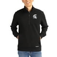 thumbnail image 1 of Men's-Cutter & Buck  Black Michigan State Spartans Roam Eco Recycled Quarter-Zip Pullover, 1 of 2