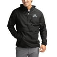 thumbnail image 1 of Men's Cutter & Buck Black Minnesota Golden Gophers Charter Eco Recycled Half-Zip Anorak Jacket, 1 of 2