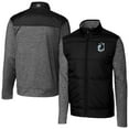 thumbnail image 1 of Men's Cutter & Buck  Black Minnesota United FC Stealth Hybrid Quilted Full-Zip Windbreaker Jacket, 1 of 3