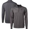 thumbnail image 1 of Men's Cutter & Buck Black Minnesota Vikings Big & Tall Virtue Eco Pique Micro Stripe Tri-Blend Quarter-Zip Jacket, 1 of 3