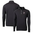 thumbnail image 1 of Men's Cutter & Buck Black Mississippi State Bulldogs Adapt Eco Knit Stretch Recycled Quarter-Zip Pullover Top, 1 of 3
