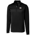 thumbnail image 1 of Men's Cutter & Buck Black Mississippi State Bulldogs Big & Tall Traverse Stripe Half-Zip Pullover Jacket, 1 of 1