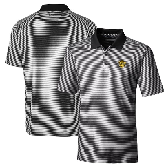 Men's Cutter & Buck Black Missouri Tigers Big & Tall Forge Tonal Stripe Stretch Polo