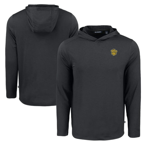Men's Cutter & Buck Black Missouri Tigers Coastline Epic Comfort Eco Recycled Long Sleeve Hoodie T-Shirt