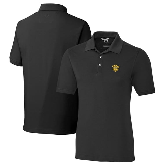 Men's Cutter & Buck Black Missouri Tigers Vault Advantage Tri-Blend Pique Big & Tall Polo