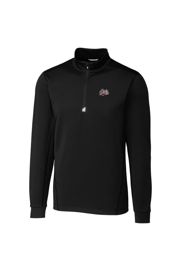 Men's Cutter & Buck Black Montana Grizzlies Collegiate Big & Tall Traverse Half-Zip Jacket