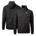 thumbnail image 1 of Men's Cutter & Buck  Black Nashville Sounds  Charter Eco Recycled Half-Zip Anorak Jacket, 1 of 3