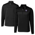 thumbnail image 1 of Men's Cutter & Buck  Black New Hampshire Fisher Cats Big & Tall Traverse Stripe Stretch Quarter-Zip Top, 1 of 3