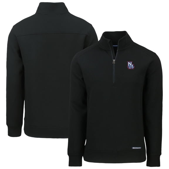 Men's Cutter & Buck Black New Hampshire Fisher Cats Roam Eco Recycled Quarter-Zip Pullover