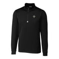thumbnail image 1 of Men's Cutter & Buck Black New Orleans Saints Big & Tall Traverse Half-Zip Pullover Jacket, 1 of 1