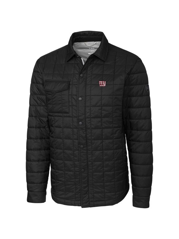 Men's Cutter & Buck Black New York Giants Big & Tall Rainier Shirt Jacket