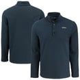 thumbnail image 1 of Men's Cutter & Buck Black New York Jets Hunts Point Eco Textured Fleece Recycled Half-Snap Sweatshirt, 1 of 3