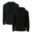 thumbnail image 1 of Men's Cutter & Buck Black New York Jets Primary Logo Roam Eco Recycled Half-Zip Hoodie, 1 of 3