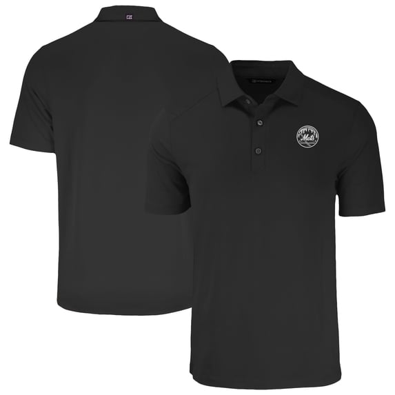 Men's Cutter & Buck Black New York Mets Forge Eco Recycled Polo