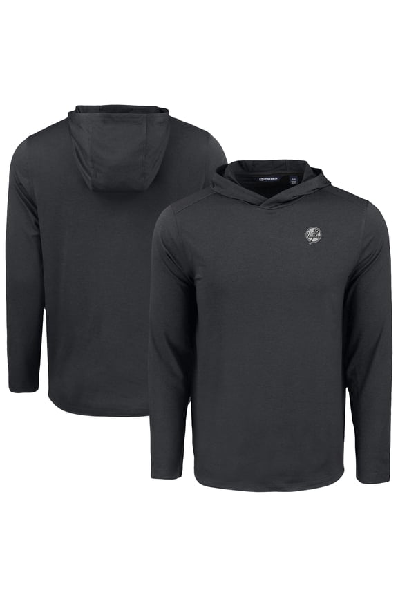 Men's Cutter & Buck Black New York Yankees Coastline Epic Comfort Eco Recycled Hoodie T-Shirt