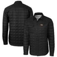 thumbnail image 1 of Men's Cutter & Buck Black Norfolk Tides Rainier PrimaLoft Eco Insulated Quilted Button-Up Shacket, 1 of 3