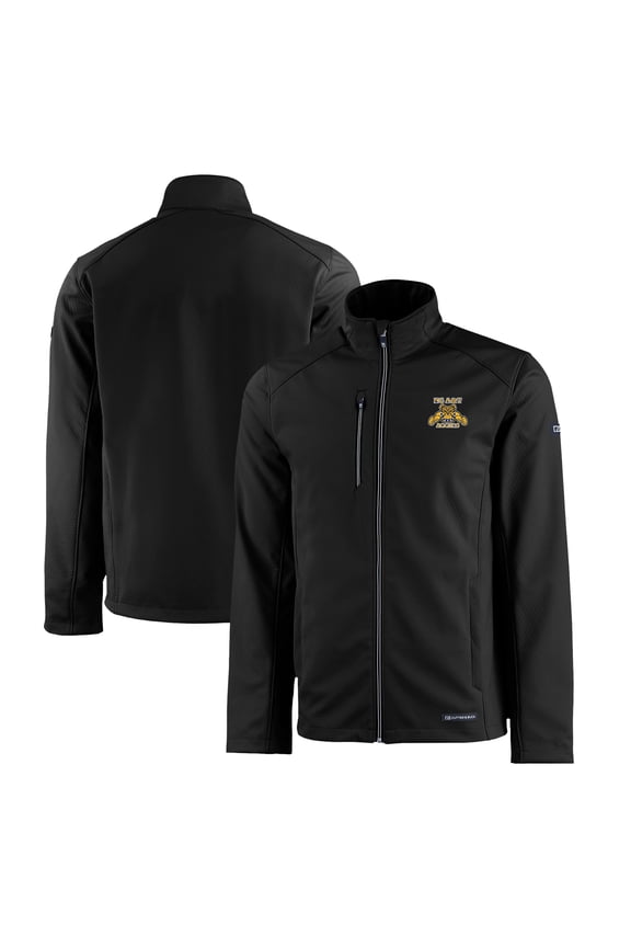 Men's Cutter & Buck  Black North Carolina A&T Aggies Evoke Eco Softshell Recycled Full-Zip Jacket