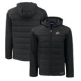thumbnail image 1 of Men's Cutter & Buck  Black Ohio State Buckeyes Big & Tall Evoke Hybrid Eco Softshell Recycled Full-Zip Hoodie, 1 of 3