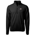 thumbnail image 1 of Men's Cutter & Buck Black Ohio State Buckeyes Team Logo Cascade Eco Sherpa Fleece Quarter-Zip Pullover Jacket, 1 of 1