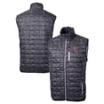 thumbnail image 1 of Men's Cutter & Buck  Black Oklahoma Sooners Vault Rainier PrimaLoft Eco Insulated Full-Zip Puffer Vest, 1 of 3