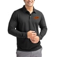 thumbnail image 1 of Men's Cutter & Buck Black Oklahoma State Cowboys Advantage Eco Tri-Blend Pique Long Sleeve Polo, 1 of 2