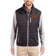 thumbnail image 1 of Men's-Cutter & Buck  Black Oklahoma State Cowboys Rainier Eco Insulated PrimaLoft Full-Zip Puffer Vest, 1 of 2