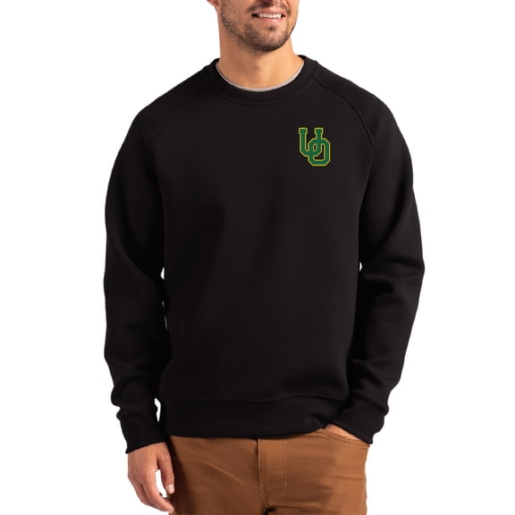 Men's Cutter & Buck Black Oregon Ducks Roam Recycled Pullover