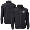 thumbnail image 1 of Men's-Cutter & Buck  Black Orlando City SC Charter Eco Recycled Full-Zip Jacket, 1 of 3