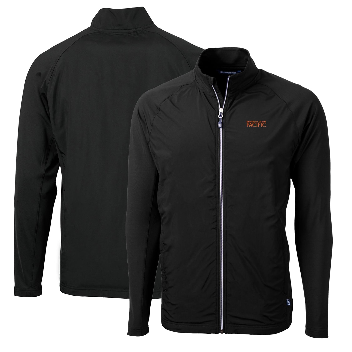 Men's Cutter & Buck Black Pacific Tigers Big & Tall Adapt Eco Knit Hybrid Recycled Full-Zip Jacket - image 1 of 3