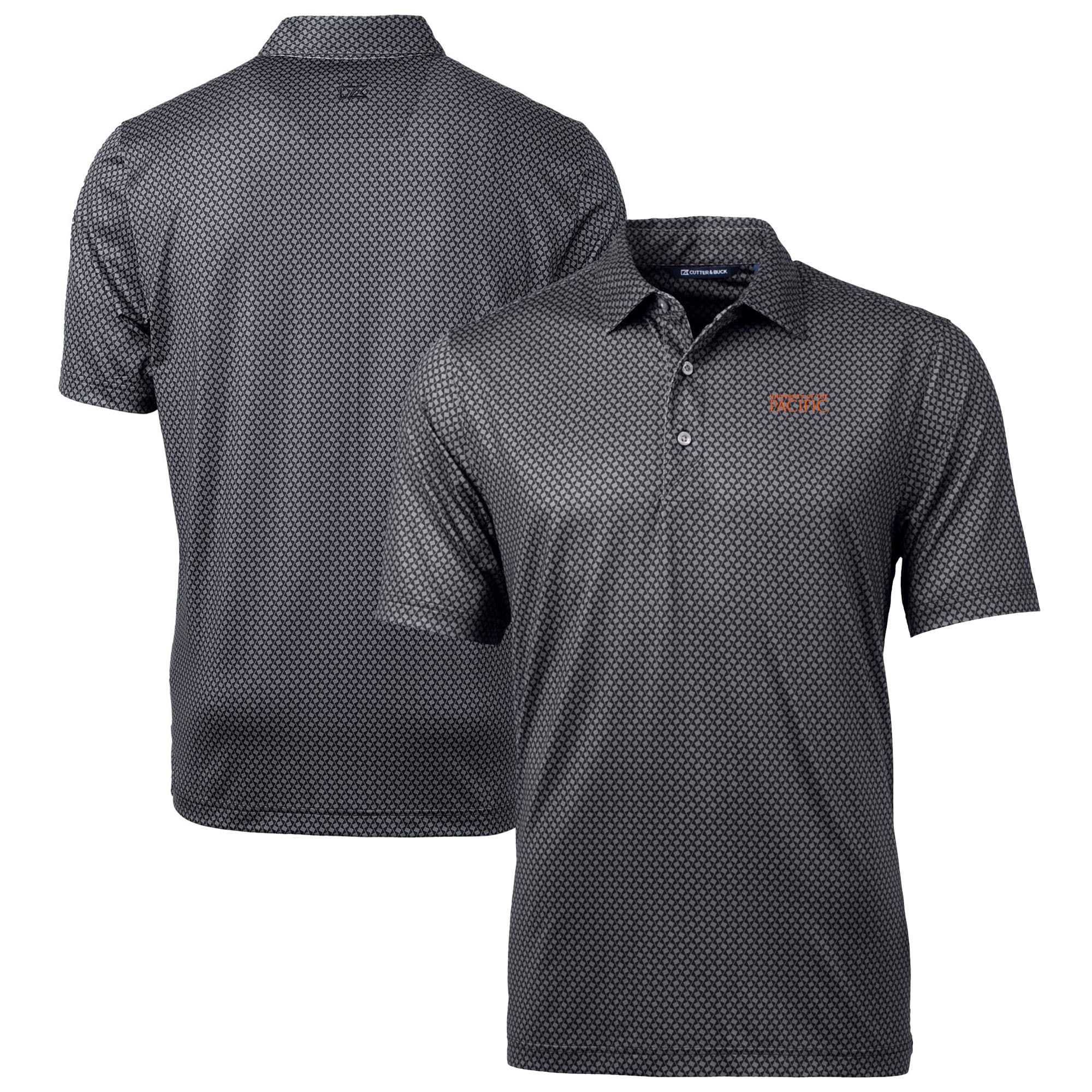 Men's Cutter & Buck Black Pacific Tigers Big & Tall Pike Banner Print Polo - image 1 of 3