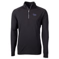 thumbnail image 1 of Men's Cutter & Buck Black Pitt Panthers Big & Tall Adapt Eco Knit Quarter-Zip Pullover Jacket, 1 of 1