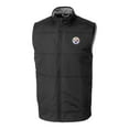 thumbnail image 1 of Men's Cutter & Buck Black Pittsburgh Steelers Big & Tall Stealth Full-Zip Vest, 1 of 1