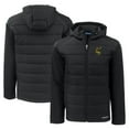 thumbnail image 1 of Men's Cutter & Buck Black Pittsburgh Steelers Throwback Evoke Hybrid Eco Softshell Recycled Full-Zip Hoodie Jacket, 1 of 3