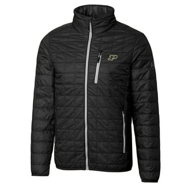 Men's Cutter & Buck Black Purdue Boilermakers Rainier Full-Zip Jacket
