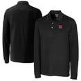 thumbnail image 1 of Men's Cutter & Buck  Black Richmond Flying Squirrels Advantage Tri-Blend Pique Big & Tall Long Sleeve Polo, 1 of 3