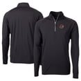 thumbnail image 1 of Men's Cutter & Buck  Black Rochester Red Wings Adapt Eco Knit Stretch Recycled Big & Tall Quarter-Zip Pullover Top, 1 of 3