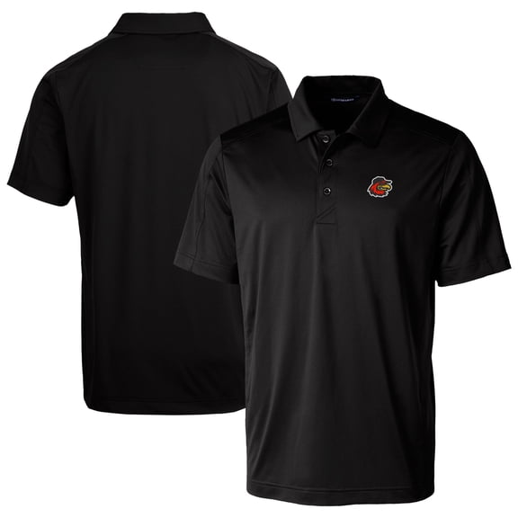 Men's Cutter & Buck Black Rochester Red Wings Prospect Textured Stretch Polo